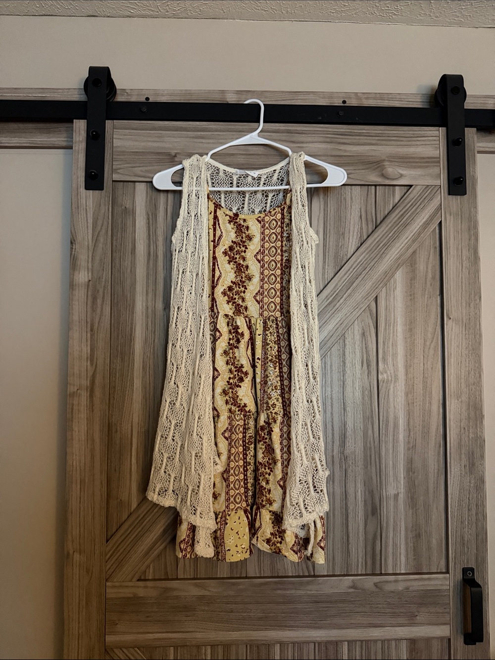 Girls Boho Dress & Vest Set